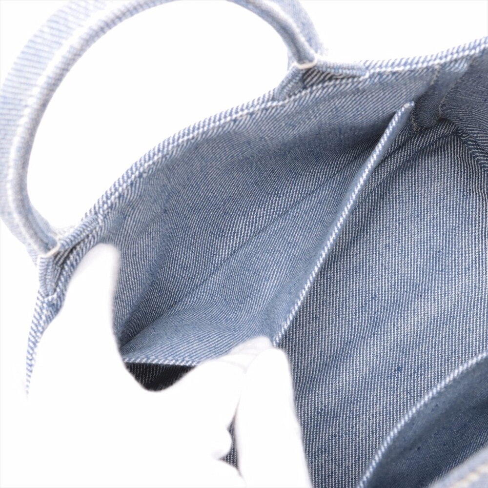 Miu Canvas 2 Way Handbag Blue #164855M86B - Picture 10 of 12
